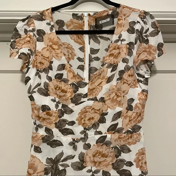 Reformation Jenna Dress in Rosette - Picture 6 of 8